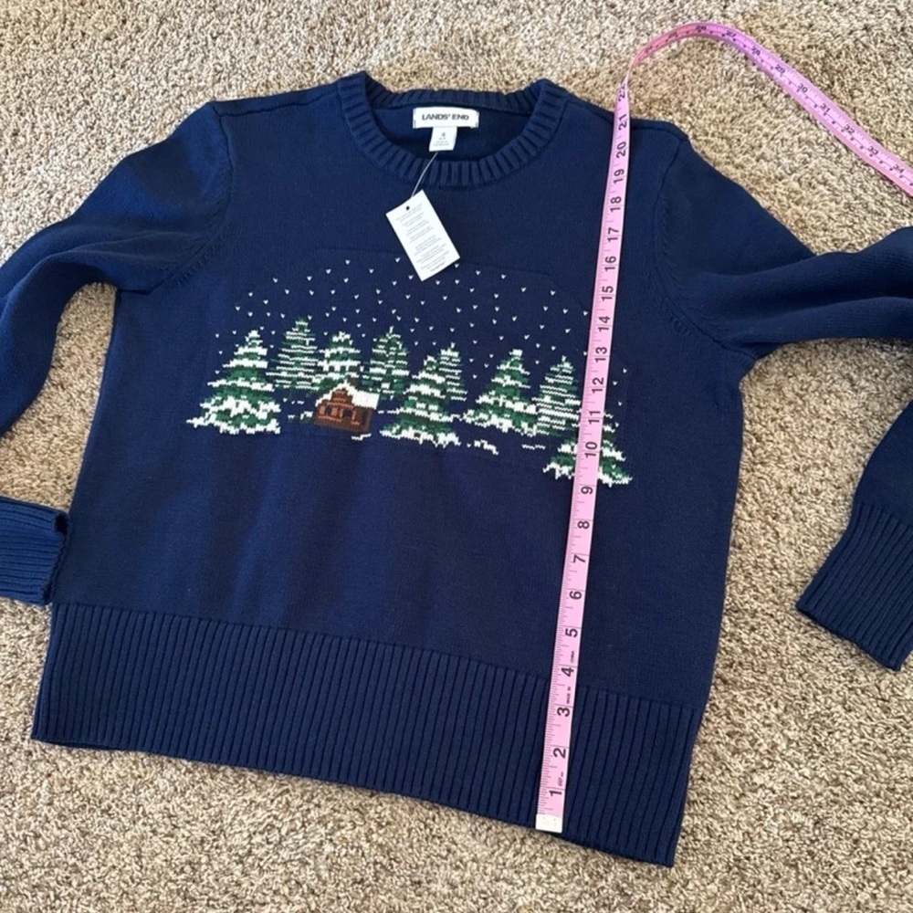 NWT Lands’ End Women's Drifter Modern Jacquard Crew Neck Sweater size Small - Picture 12 of 12